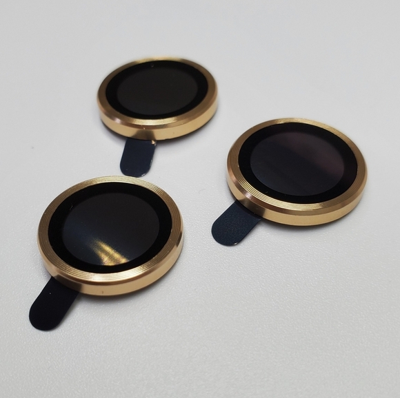 Camera lens tempered glass protector for iPhone 13 Pro, 13 Pro Max Gold - Picture 5 of 7